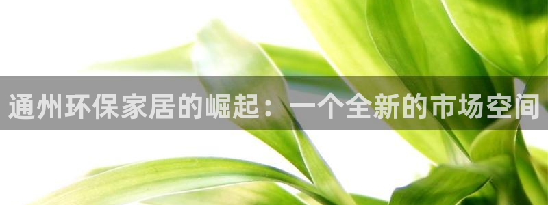沐鸣2登入官网：通州环保家居的崛起：一个全新的市场空间